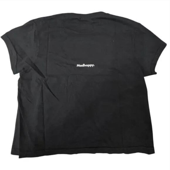 (M) $75 Madhappy Black Cotton T-Shirt Peace Sign Casual Streetwear - Picture 1 of 3